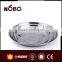 stainless steel flower surrounding grape metal serving tray