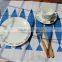 1PCS 64x45cm Modern Mediterranean Blue Fish Print Linen Cotton Table Placemat Napkin Bar Coffee Tea Towel Photo Prop