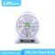 Rechargable super strong wind desk mini fan with power bank function adjustable speed and LED flashlight