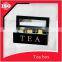 Small MDF wood lacquer tea box with window