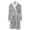 Wholesale 100% Polyester Heather Grey Winter Warm Mens Coral Fleece Sleep Robe