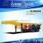 Cheap price 2 axles 20ft container trailer chassis truck, skeletal container utility trailer for sale