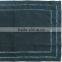 Double hemstitch black linen placemat