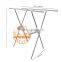 stainless stee retractablel coat pipe clothes hanger with wheels