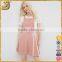 Wholesale fashion classic pinafore design stretch insert to back crossed back straps dress for women                        
                                                Quality Choice