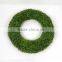 garden decoration artificial grass wreath with big size plastic decorative boxwood wreath for home decor