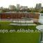 Natural colour synthetic grass for landscape U shaped fiber