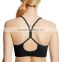 nylon/spandex logo printed womens sports crop bra