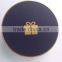 Delicate logo gold embossing round cardboard chocolate box