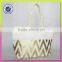 Hand-made by polyester with paper straw tote bag shopping bag handle