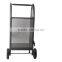 Black Power Coated Iron Firewood Log Cart Log Trolley