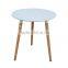 Good Quality Wood Leg Plastic Dining Table for Cafe