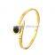 One stone simple design stainless steel bangle