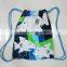 Wholesale cotton velour blue flower printed  supplier beach towel bag with drawstring