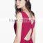 2015 hot selling Chiffon v-neck maxi woman Dress with cut out at back
