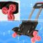 Detachable climb stair schoolbag trolley handle,Luggage parts retractable trolley handle,Telescopic pull handle with wheel