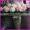 cheap wholesale latex coated silk bouquet artificial white hydrangea flower for wedding