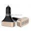 12A 60W 5 port USB rapid car charger for apple and sumsung series