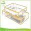 wedding decoration centerpieces holder <> Vintage Brass Box Pentagon Display Jewelry - wholesale glass souvenir picture frame