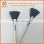 Best Price! Durable White Handle Facial Use Fan Shape Powder Brush With Advantage Black Nylon Hair