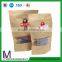 Kraft paper Bag with window and Zipper heat seal Kraft Paper Valve Bag