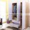 Sliding Doors Warm Glossy Melamine Face Particle Board & MDF Badroom Wardrobe W-02