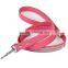 Hot selling Ornament Pink Black Red PU Leather Pet Dog Leash
