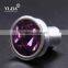 1 1/9 inch zinc base chrome plated amethyst glass knob