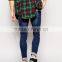 Super Skinny Fit Distressed denim man jeans pant with Rip Knee low cost jeans size chart skinny stretch jeans(LOTA066)