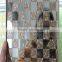 decorative ice flower painted glass for kitchen cabinet glass