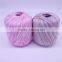 100% polyester yarn hand knitting yarn in ball dyed polyester yarn
