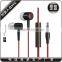 high quality metallic earphone with microphone and volume control