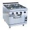 Restaurant Hotel Kitchen 4 Burner Gas Cooking Range with Oven