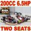 200cc 6.5HP 2 Seat Go Kart for adults