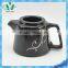 Elegant Black Flower Pattern Ceramic Tea Pot