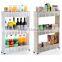 Three Storage Plastic movable pulley Slide Out Storage Rack Shelving detachable