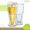 Microwave Dishwasher Oven Safe Double Wall New Glass Cup Beer