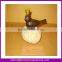 cute animal with crown style cast iron statue