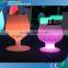 LED Bar Furniture Plastic Wine Barrel with RGB Light Colorful Changing