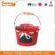 Festival Decorative Chalkboard Printing Metal French Flower Bucket