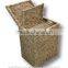 Set of 2 water hyacinth storage baskets with lid