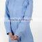 2017 high quality medical scrubs,white blue color hospital uniforms