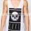 White Screen Printed Muscle Tank Top Wholesale