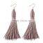 Bohemian jewelry fashion woven colorful tassel dangle earrings for women