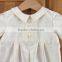 Wholesale spanish baby clothes clothing of plain white baby rompers for boys