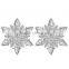 Amethyst Women Purple Zircon Platinum Plated Stud Earring