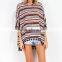 2017 tassel loose striped summer ladies short sleeve