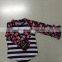 ruffle raglan children wear floral icing raglan shirts kids clothing wholesale
