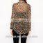 Slim Fit Leopard Style Sexy Chiffin Women Blouse Wholesale