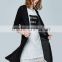 2017 woman knitted plain black thin muslim long cardigan sweater for wholesale